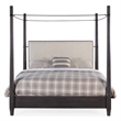 Hooker Furniture Big Sky Veneers Fabric King Poster Bed w/ Canopy in Black