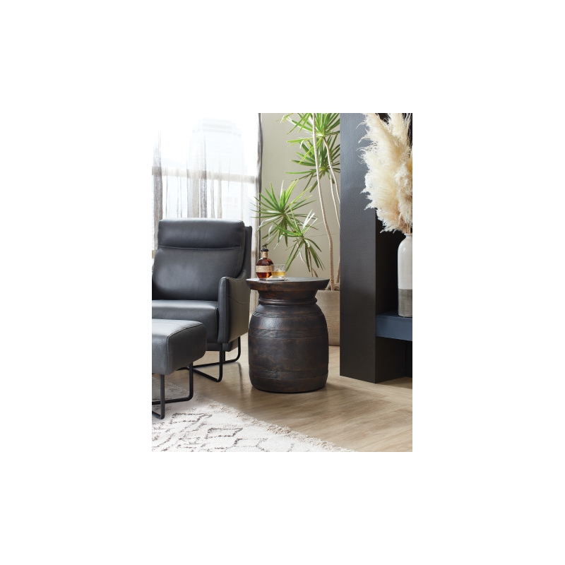 Hooker Furniture Big Sky Resin Urn Spot Table in Black Finish