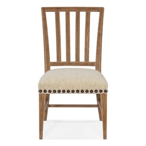 Hooker Furniture Big Sky Wood and Fabric Side Chair in Brown