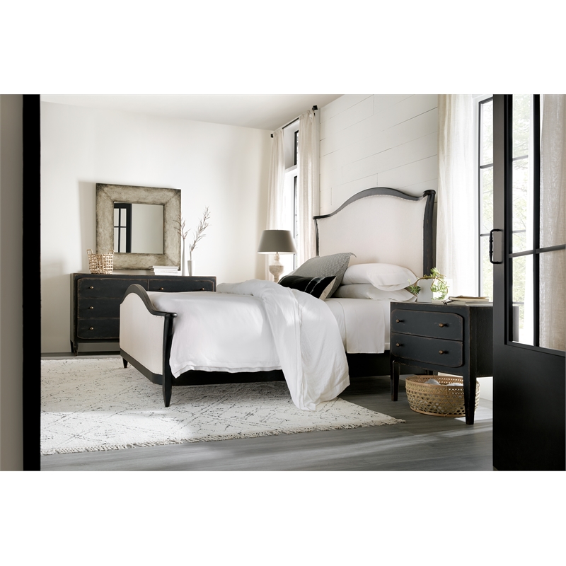 Hooker Furniture Ciao Bella Cal King Upholstered Bed- Black