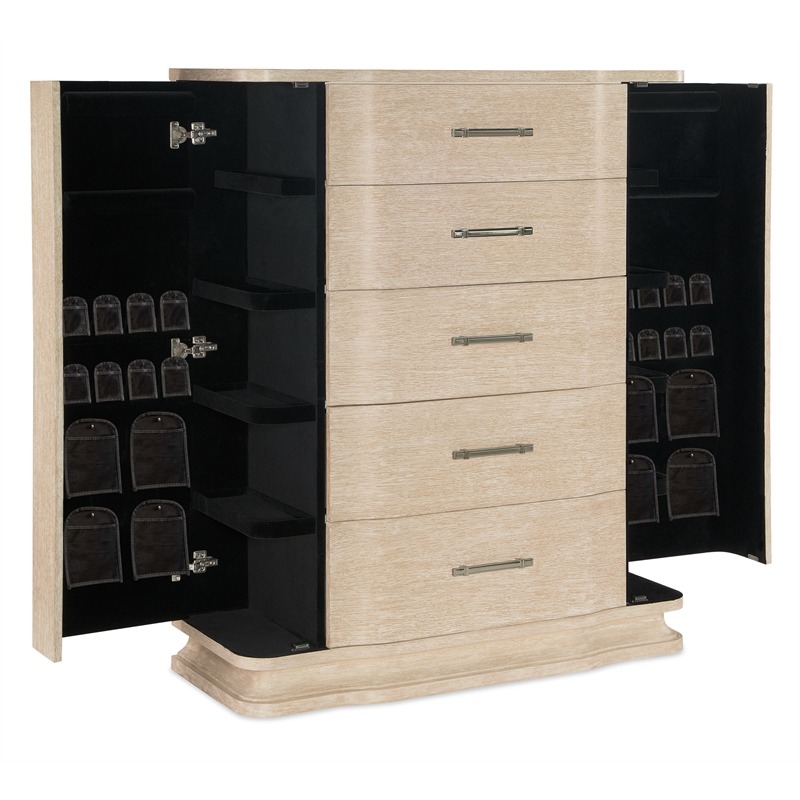 Hooker Furniture Nouveau Chic 5-Drawers Wood Bedroom Chest in Sandstone