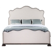 Hooker Furniture Charleston Cal King Fabric Upholstered Bed in Black Cherry