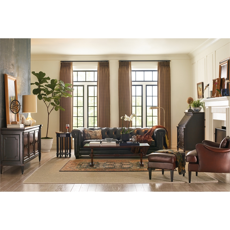 Charleston Wood Entertainment Console in Black Cherry by Hooker Furniture