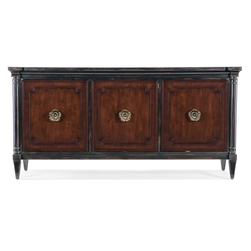 Charleston Wood Entertainment Console in Black Cherry by Hooker Furniture