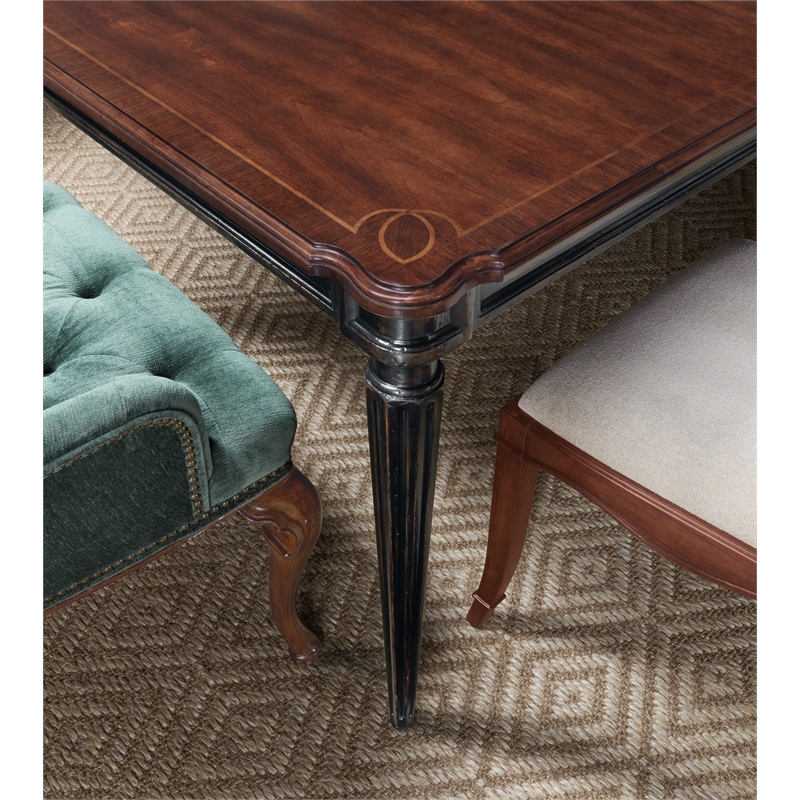 Hooker Furniture Charleston Rectangle Wood Dining Table in Black Cherry