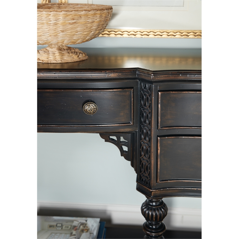 Hooker Furniture Charleston 5-Drawer Wood Server in Black Cherry