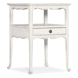 Charleston One-Drawer Wood Accent Table in Magnolia White by Hooker Furniture