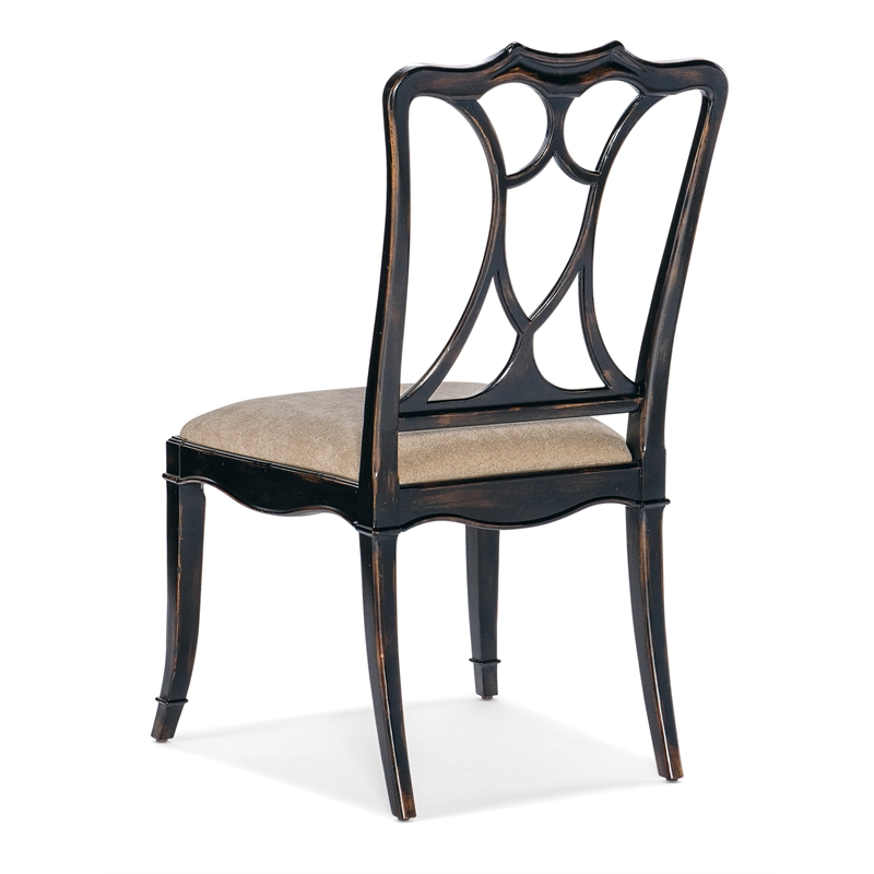Hooker Furniture Charleston Fabric Upholstered Side Chair in Black Cherry