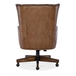 Hooker Furniture Finley Traditional Leather Executive Desk Chair in Brown