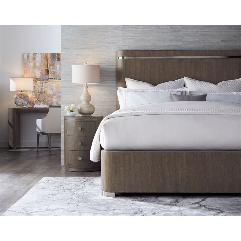 Hooker Furniture Modern Mood Queen Wood Panel Bed in Brown
