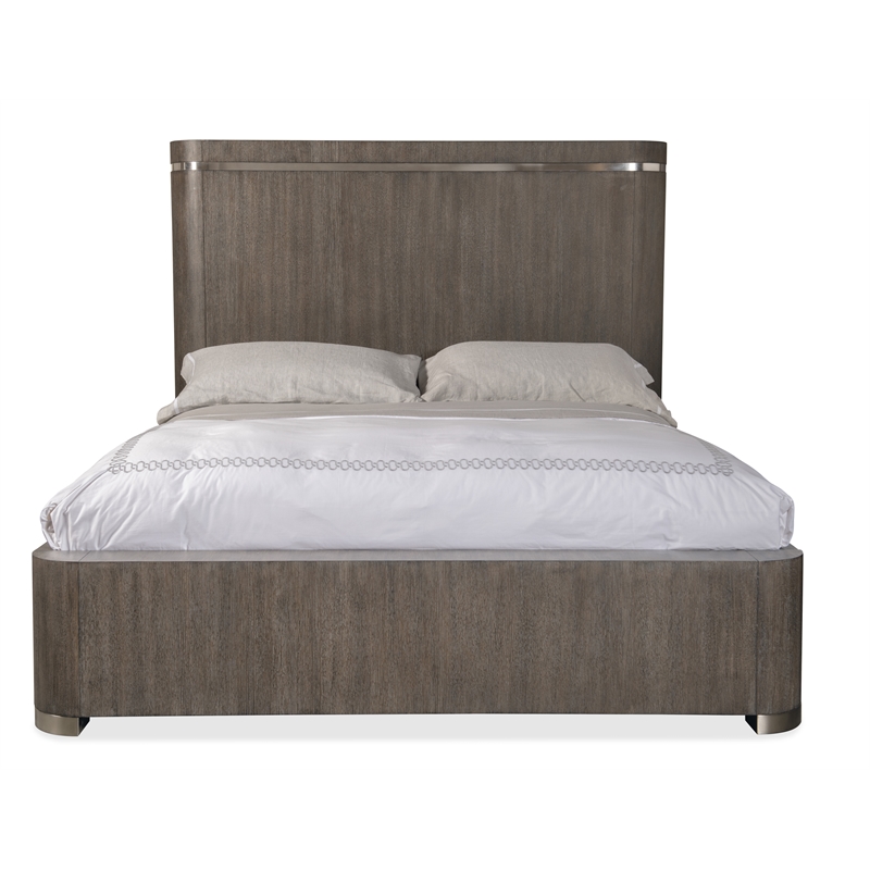 Hooker Furniture Modern Mood Cal King Wood Panel Bed in Brown