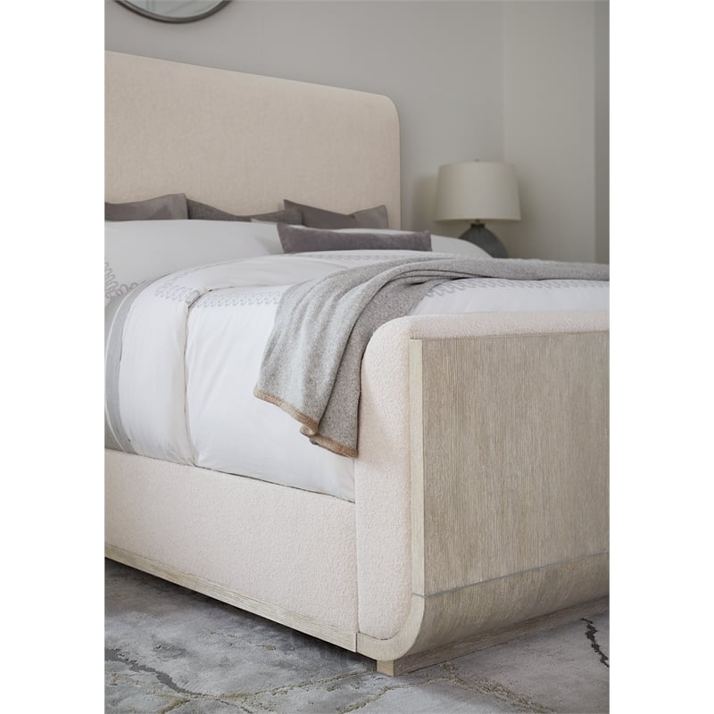 Hooker Furniture Modern Mood Cal King Fabric Upholstered Panel Bed in Natural