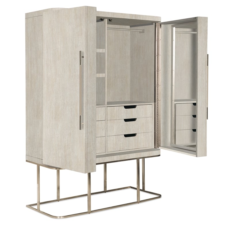 Modern Mood Wood Wardrobe in Natural by Hooker Furniture