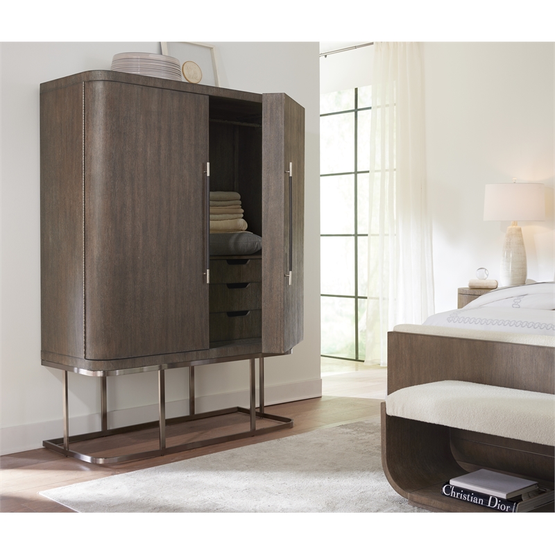 Modern Mood Wood Wardrobe in Brown by Hooker Furniture