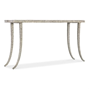 Melange Sabre Marble Top Console Table in Silver by Hooker Furniture