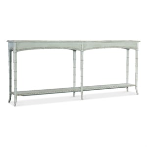 Charleston Wood Console Table w/ Bamboo Style Legs in Blue by Hooker Furniture