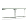 Charleston Wood Console Table w/ Bamboo Style Legs in Blue by Hooker Furniture