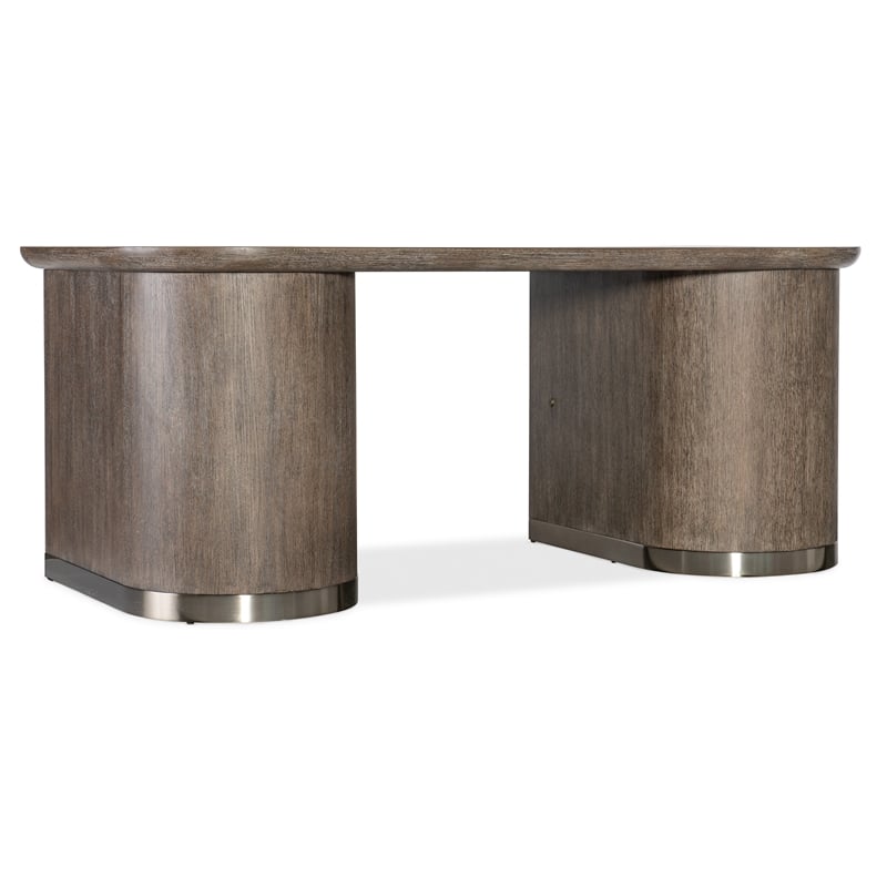 Modern Mood Executive Wood Desk in Brown by Hooker Furniture