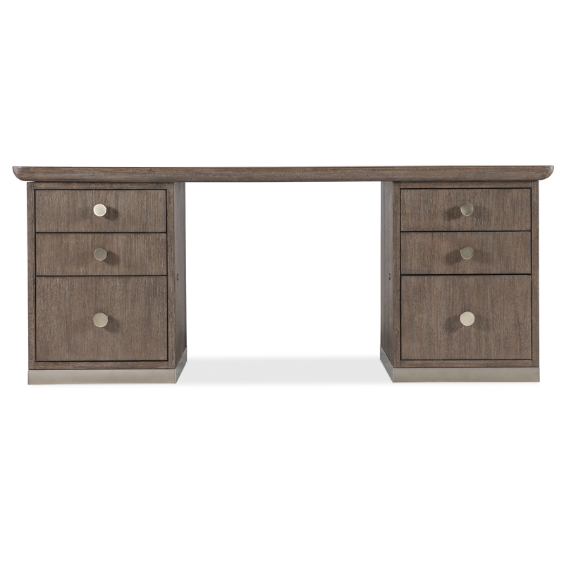 Modern Mood Executive Wood Desk in Brown by Hooker Furniture