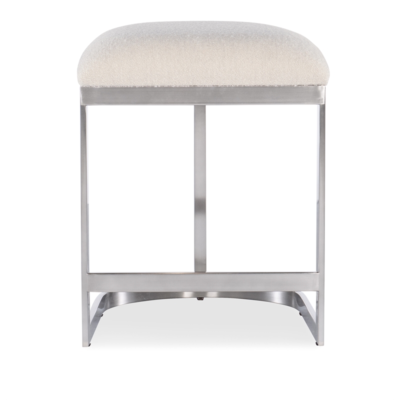Modern Mood Metal Based Counter Stool in Pewter by Hooker Furniture