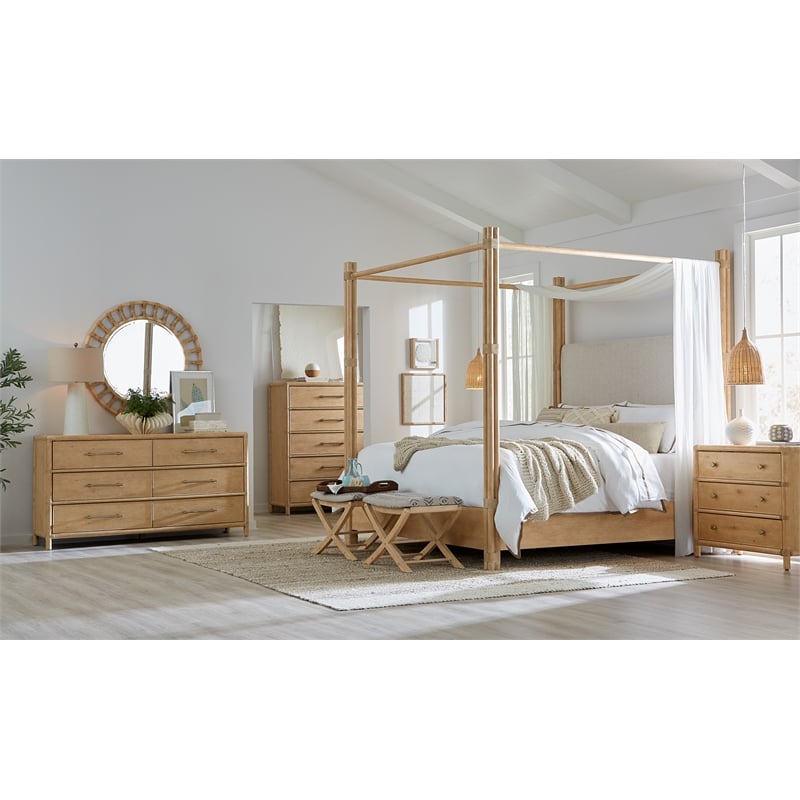 Retreat Fabric Upholstered Camp Stool Bed Bench in Beige by Hooker Furniture