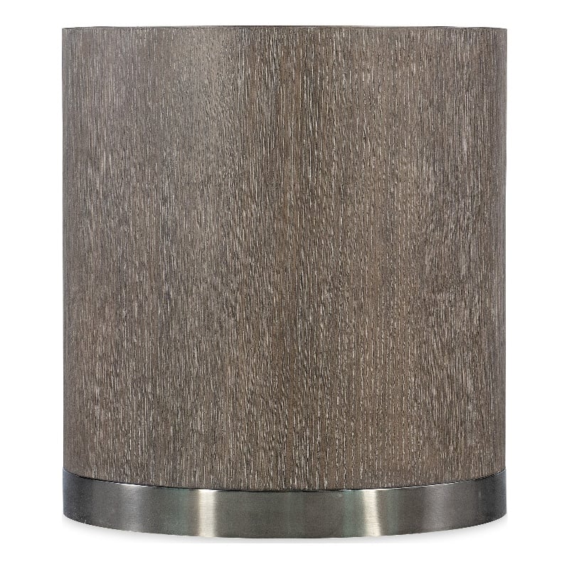 Modern Mood Round Wood End Table in Brown by Hooker Furniture