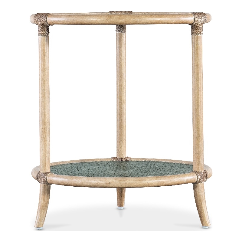 Retreat Raffia Wood End Table in Beige by Hooker Furniture