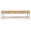 Retreat Pole Rattan Wood Cocktail Table in Beige by Hooker Furniture