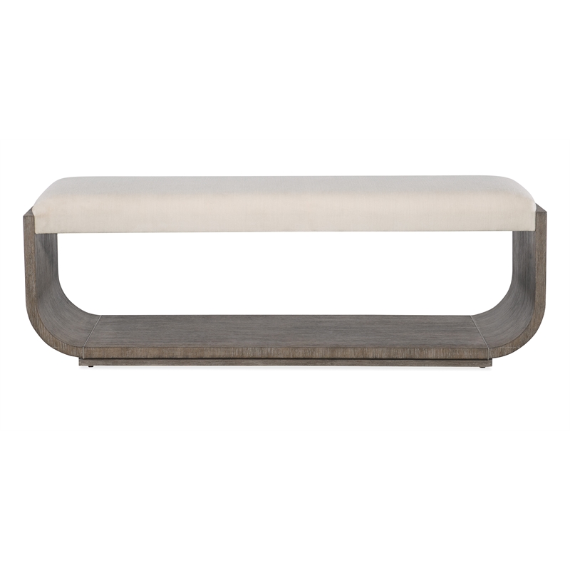 Modern Mood Fabric Seat Bed Bench in Brown by Hooker Furniture