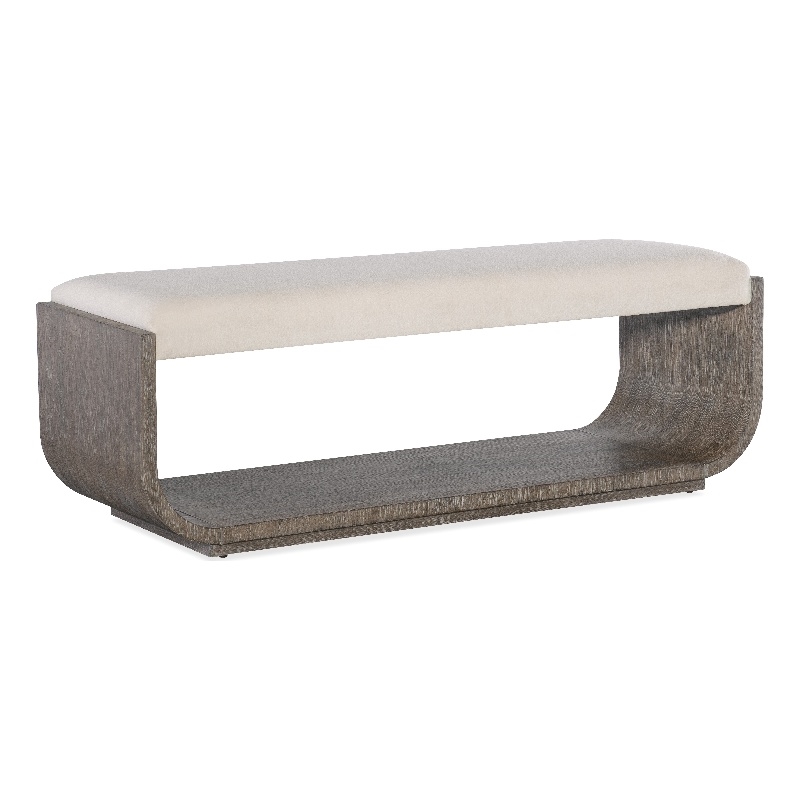 Modern Mood Fabric Seat Bed Bench in Brown by Hooker Furniture