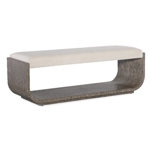 Modern Mood Fabric Seat Bed Bench in Brown by Hooker Furniture