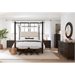 Retreat Pole Rattan Wood Chest in Black Sand Finish by Hooker Furniture