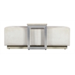 Hooker Furniture Melange Bridged Hair-on-Hide Leather Cocktail Table in White
