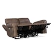 Hooker Furniture Duncan Power Leather Loveseat with Power Headrest in Brown