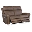 Hooker Furniture Duncan Power Leather Loveseat with Power Headrest in Brown