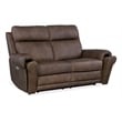 Hooker Furniture Duncan Power Leather Loveseat with Power Headrest in Brown