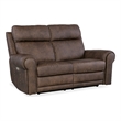 Hooker Furniture Duncan Power Leather Loveseat with Power Headrest in Brown