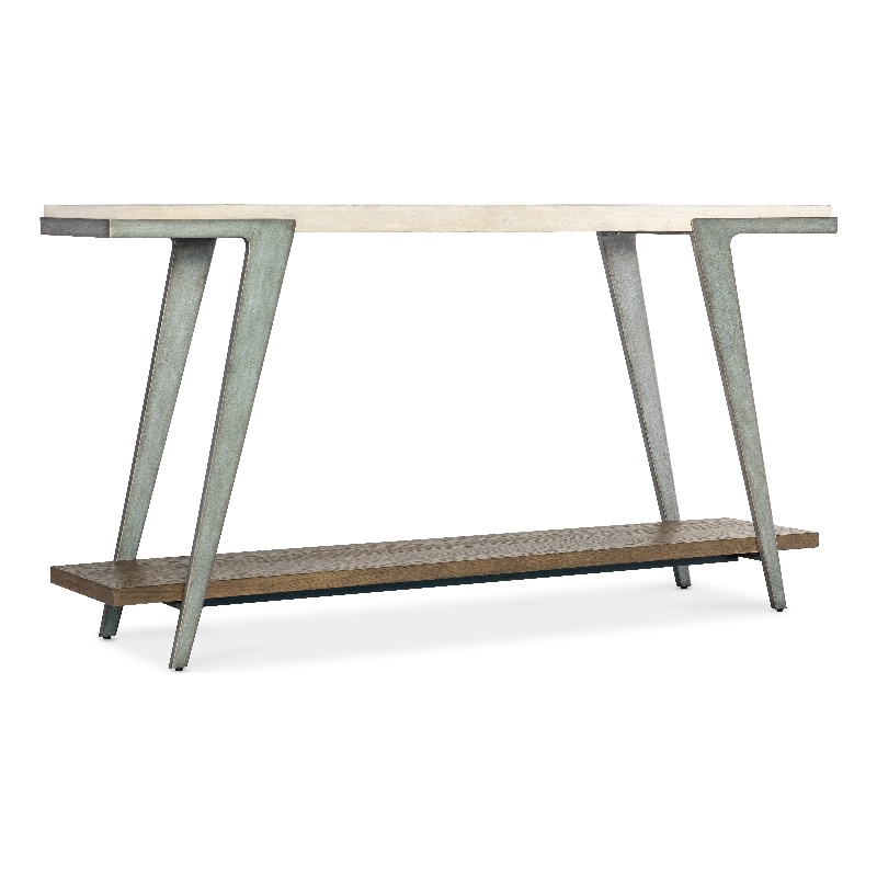 Hooker Furniture Commerce and Market Boomerang Marble Console Table in Cream