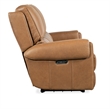 Hooker Furniture Somers Power Leather Sofa w/ Power Headrest in Brown