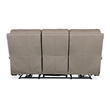 Hooker Furniture Somers Power Leather Sofa w/ Power Headrest in Gray