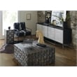 Hooker Furniture Commerce and Market Chiseling Wood Cocktail Table in Black