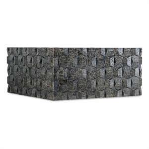 Hooker Furniture Commerce and Market Chiseling Wood Cocktail Table in Black