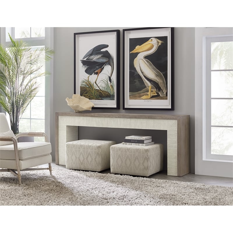 Serenity Skipper Console Table in Gray & White Wood Finish by Hooker Furniture