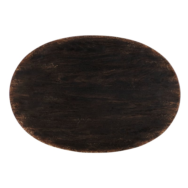 Americana One-Drawer Oval Wood Nightstand in Black by Hooker Furniture