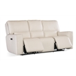Miles Zero Gravity Leather Power Sofa in Gray by Hooker Furniture