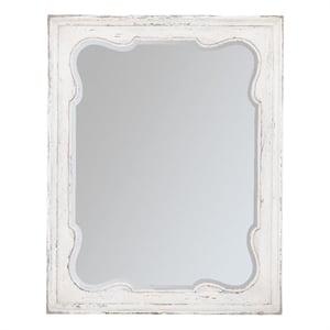 Americana Wood Framed Landscape Mirror in White Finish by Hooker Furniture