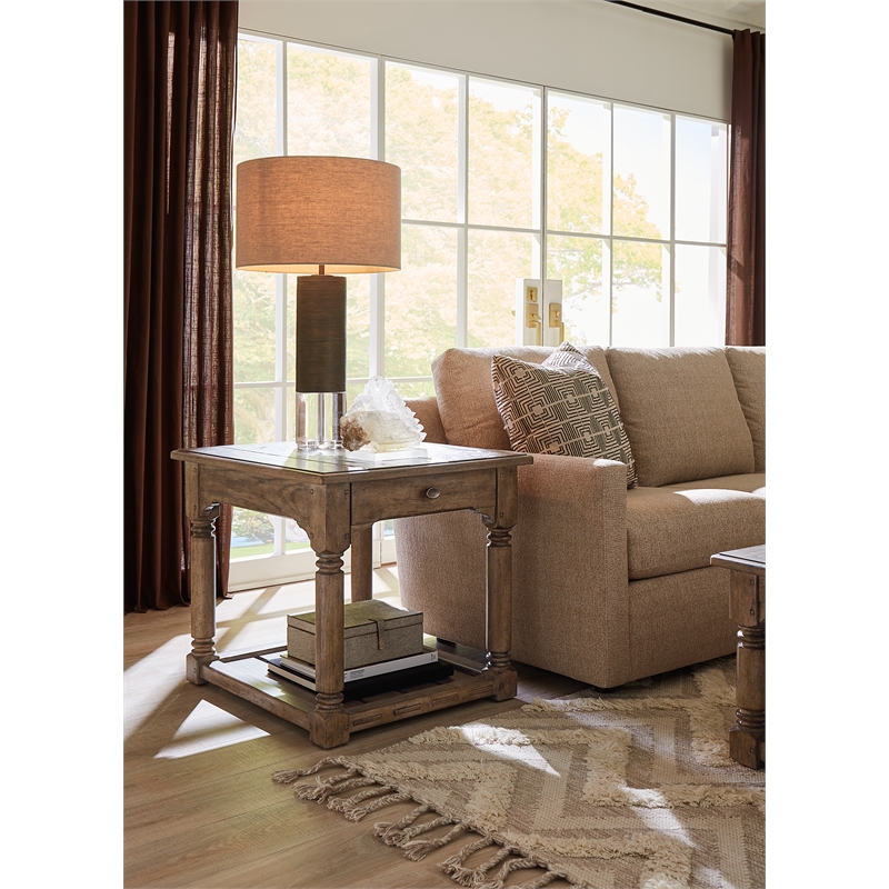 Americana Wood End Table in Brown by Hooker Furniture