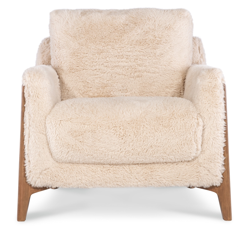 Cynthia Fabric Chair in Beige with Wood Legs by Hooker Furniture