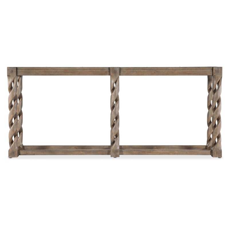 Commerce & Market Jack O'bein Wood Skinny Console in Brown Finish