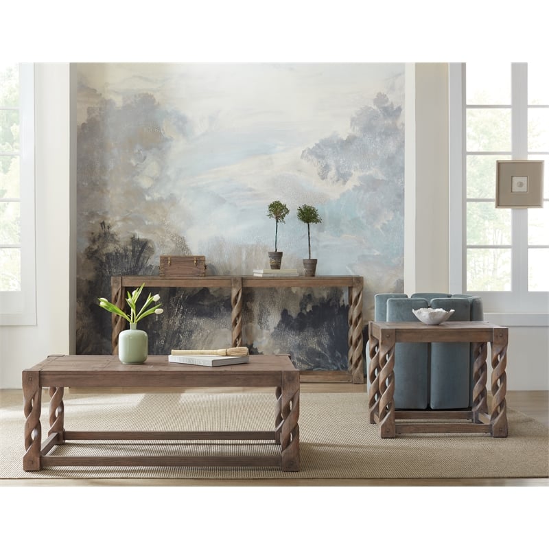 Commerce & Market Jack O'bein Wood Skinny Console in Brown Finish